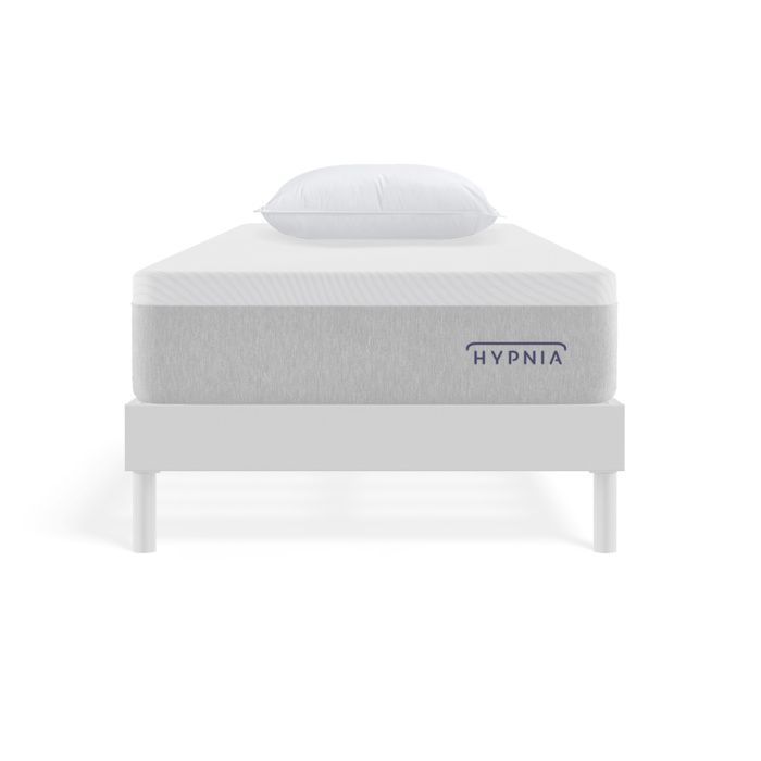 Hypnia - Ensemble Matelas ressorts 25cm Sommier anthracite Oreiller 90x200cm