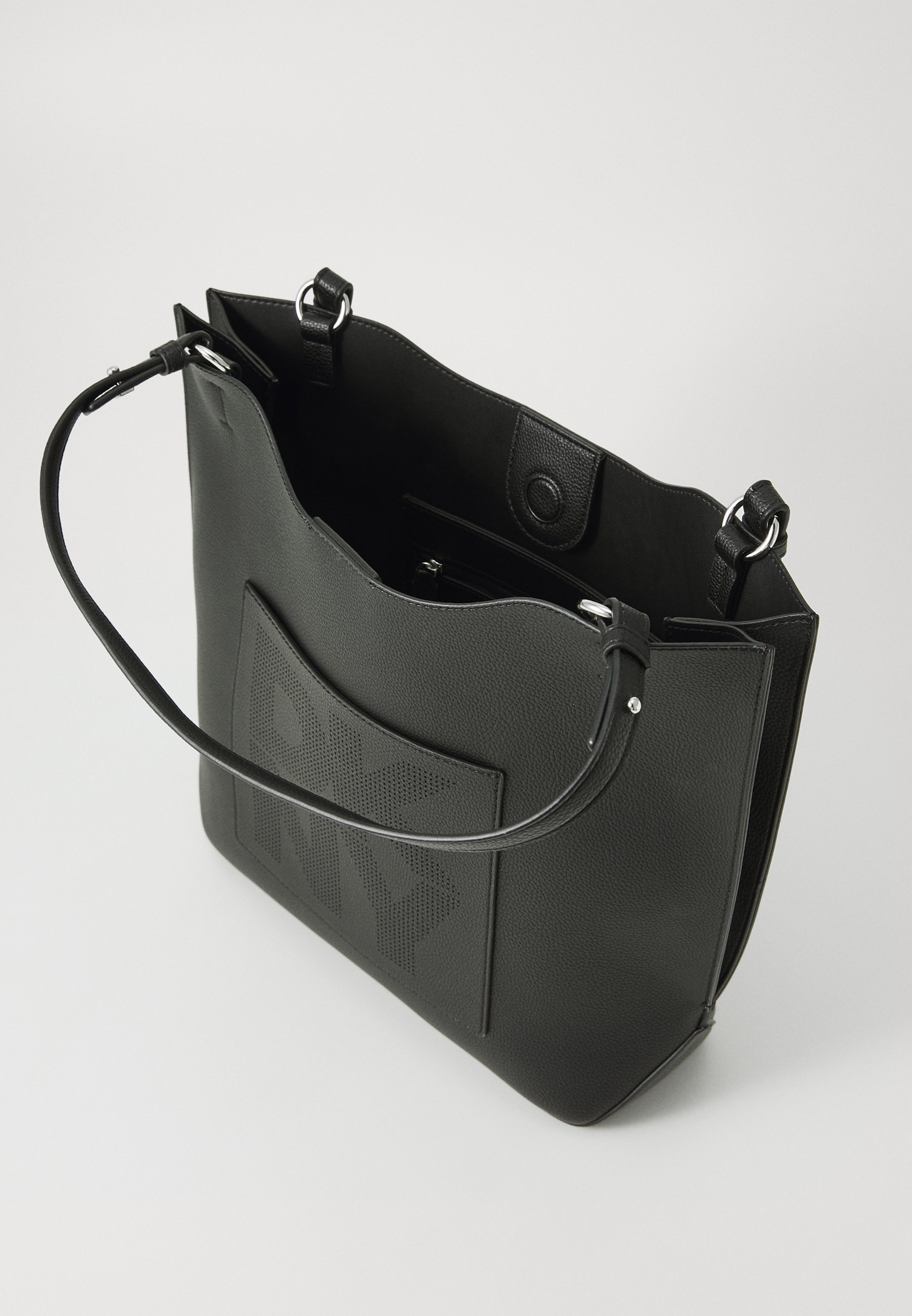 DKNY TOBY TOTE - Håndveske - black/silver-coloured