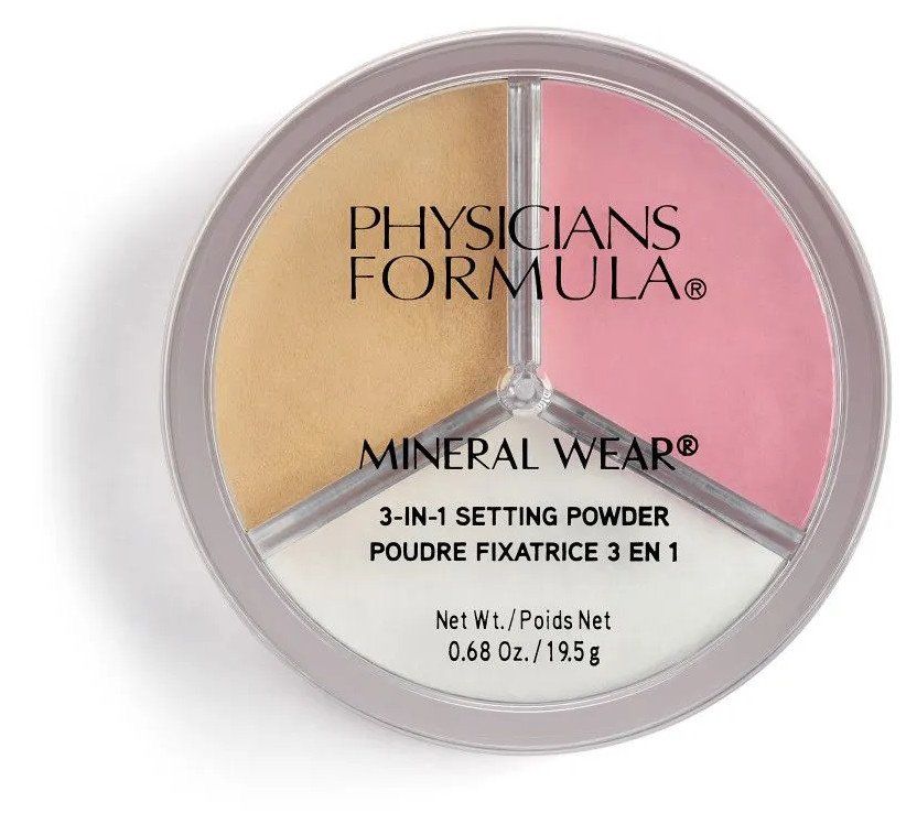 Fixačný púder Mineral Wear 3 v 1 Kompaktné a sypké púdre