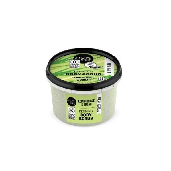 Organic Shop Refining Body Scrub Sitrongress & Sukker 250ml