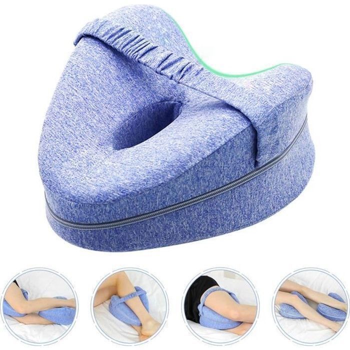 Kniekussen voor zijslapers - Orthopedisch - Traagschuim - Blauw