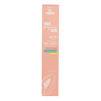 Dr. PawPaw Your Gorgeous Skin Day Cream SPF 50 Výživný krém na obličej s kyselinou hyaluronovou a SPF 50 45 ml