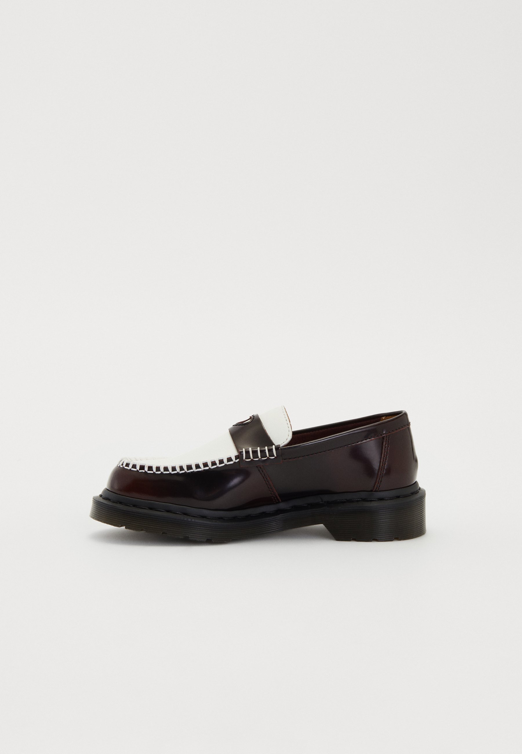 Mocassins Dr. Martens PENTON HEART - À enfiler - rouge cerise/blanc Arcadia