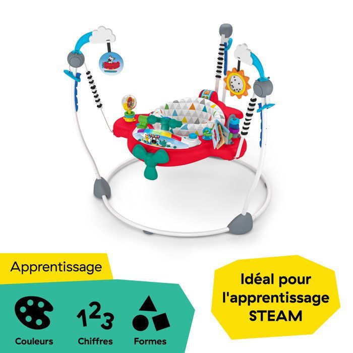 Sdraietta per neonati BABY EINSTEIN Ocean Explorers - Piccolo aereo, regalo di Natale per neonati, multilingue, sedile girevole a 360° 6M+