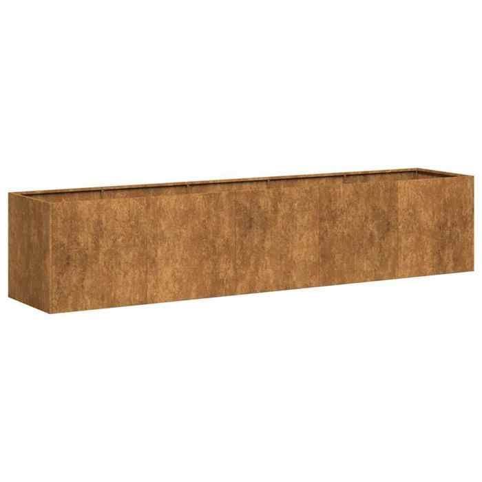vidaXL Maceta oxidada 200x40x40 cm Acero inoxidable, Maceta, Soporte para plantas, Cama elevada, Soporte 860688
