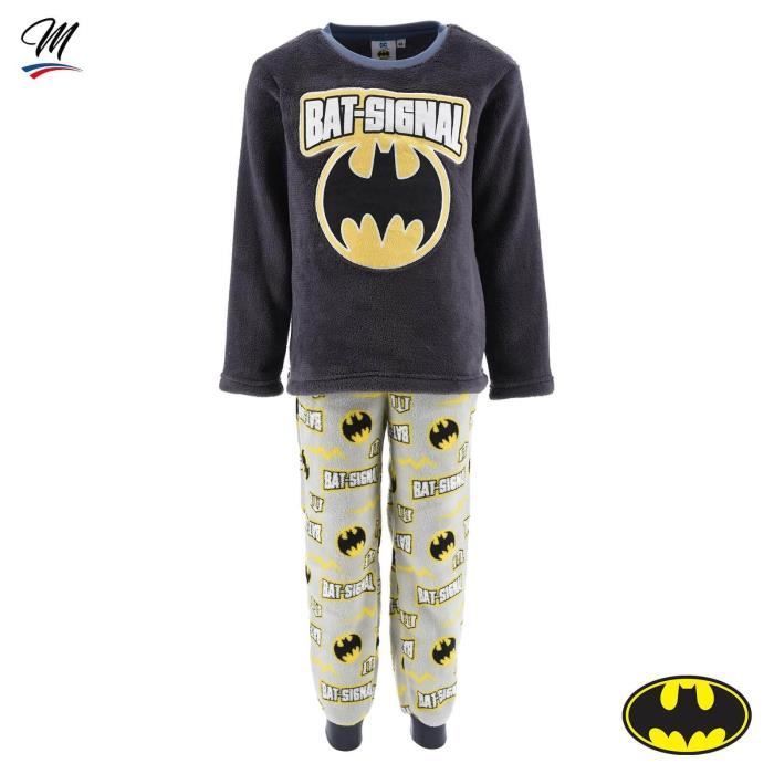 Conjunto de pijama polar de Batman para niño - Marca Batman - Producto con licencia de DC Comics - Gris