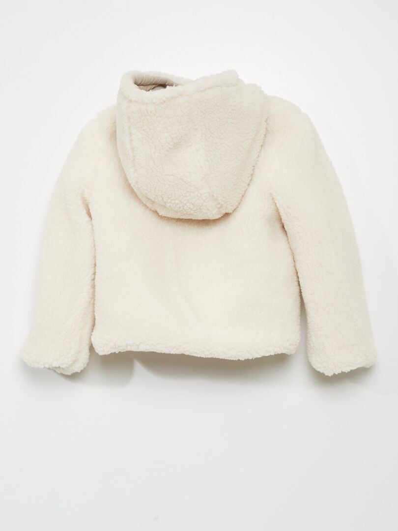 Dubbelzijdig gewatteerd jack - Beige/Wit