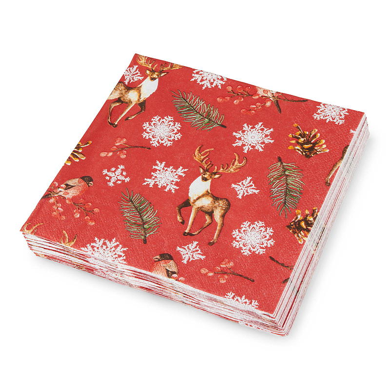 Vie Eco Servietten, 20er-Pack, 33 x 33 cm, Weihnachtsmotiv