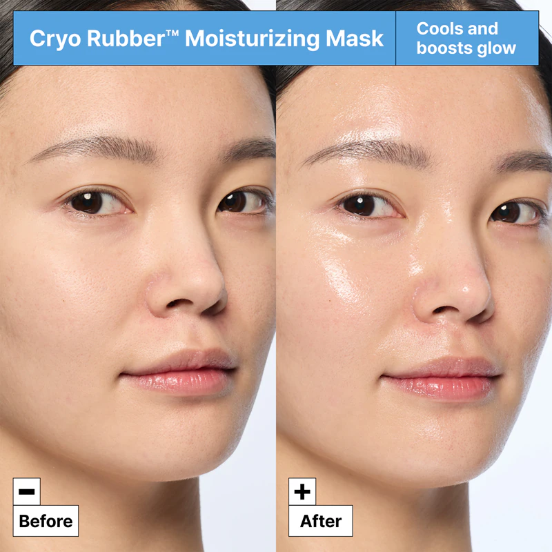 máscara hidratante Dr. Jart+ Cryo Rubber™ é uma máscara de hidrogel intensamente hidratante.