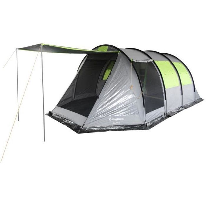 Tenda da campeggio familiare KINGCAMP CAPRI per 5 persone - 2 camere da letto - Impermeabilità 5000 mm