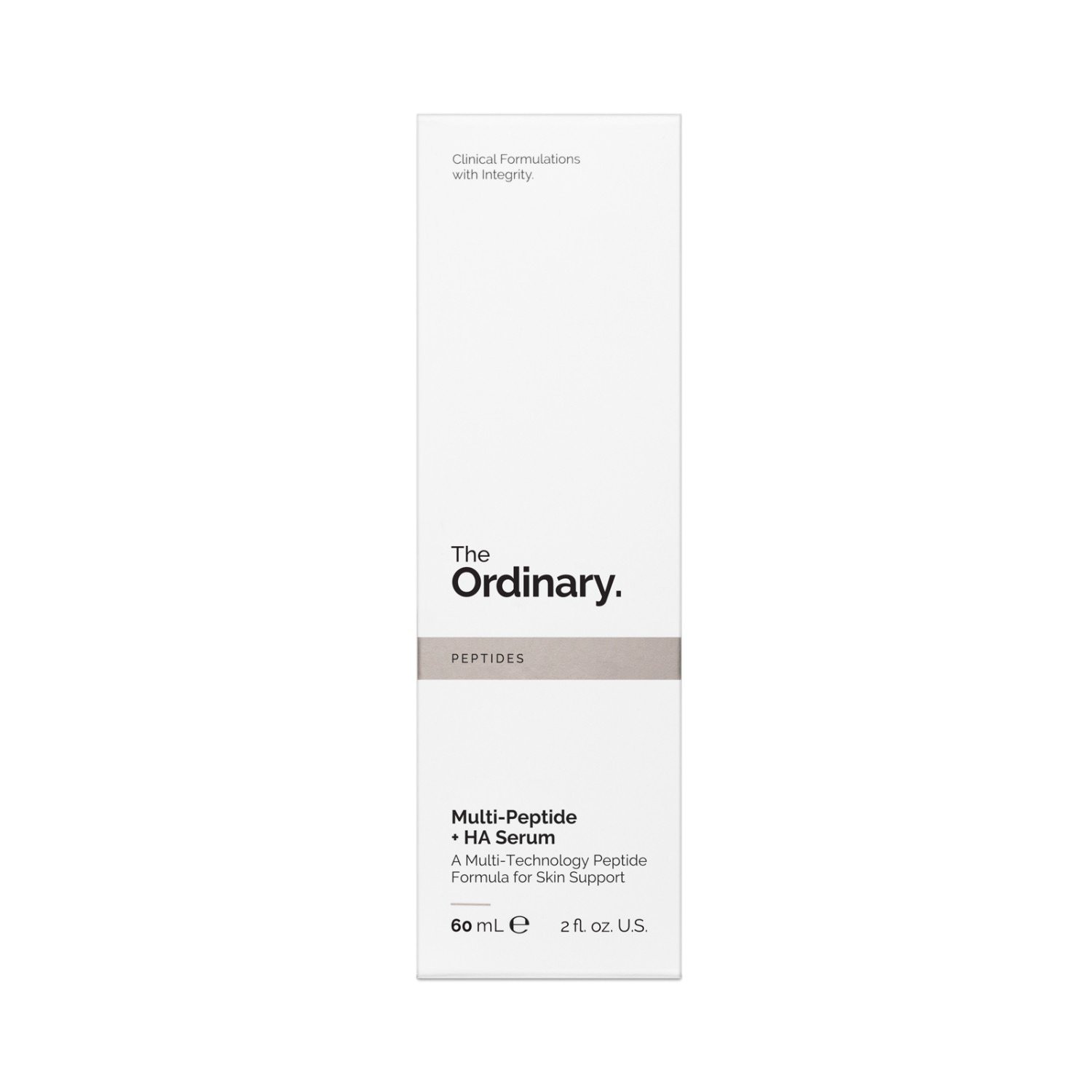 „The Ordinary“ senėjimą stabdantis serumas su daugiapeptidiniu ir hialurono rūgštimi, kontroliuojantis spuogus ir rafinuotumą – 30 ml