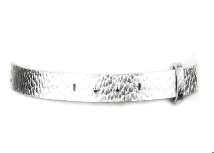 Cintura con fiocco metallico Vanzetti da 15 mm, argento metallizzato, per ragazze