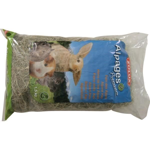 Fieno - Animal Valley - Pascolo Alpino Premium - 1,5 kg - Integratore Alimentare - Per Conigli