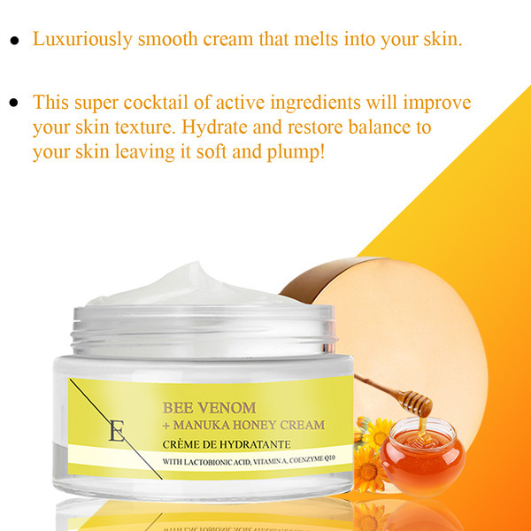 Crema Erth Skin London con veneno de abeja y miel de manuka, 50 ml.