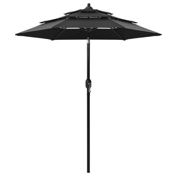 Parasol ogrodowy Czarny 2 m vidaXL