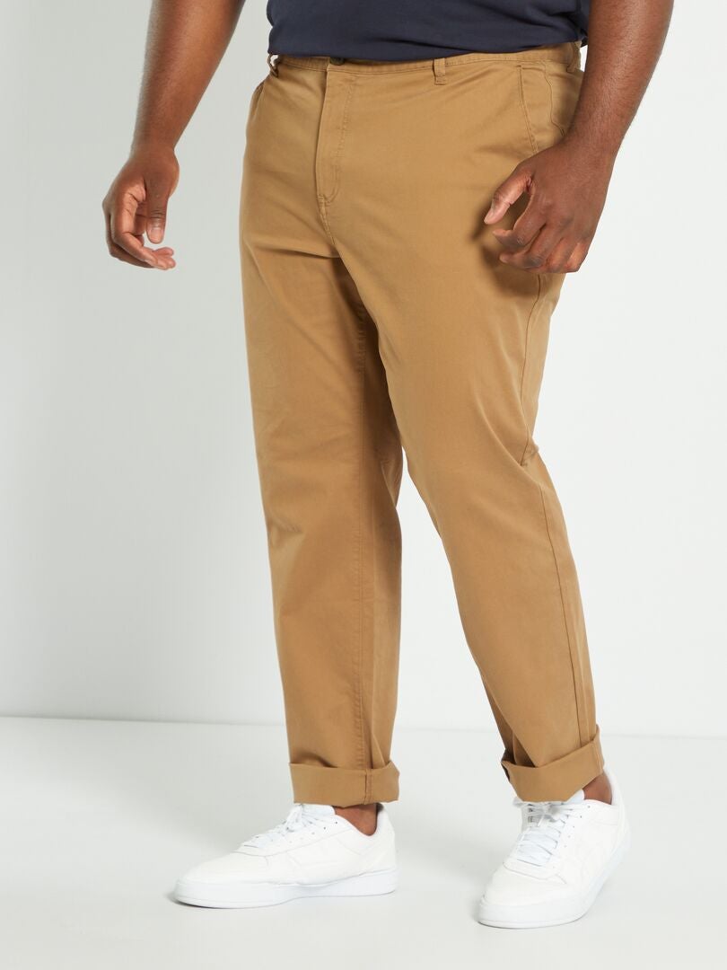 Nauwe chino broek maat L34 - bruin