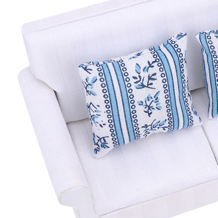 Ensemble de canapé miniature pour maison de poupée 1/12, accessoires de meubles de salon (canapé 2 places avec coussin)