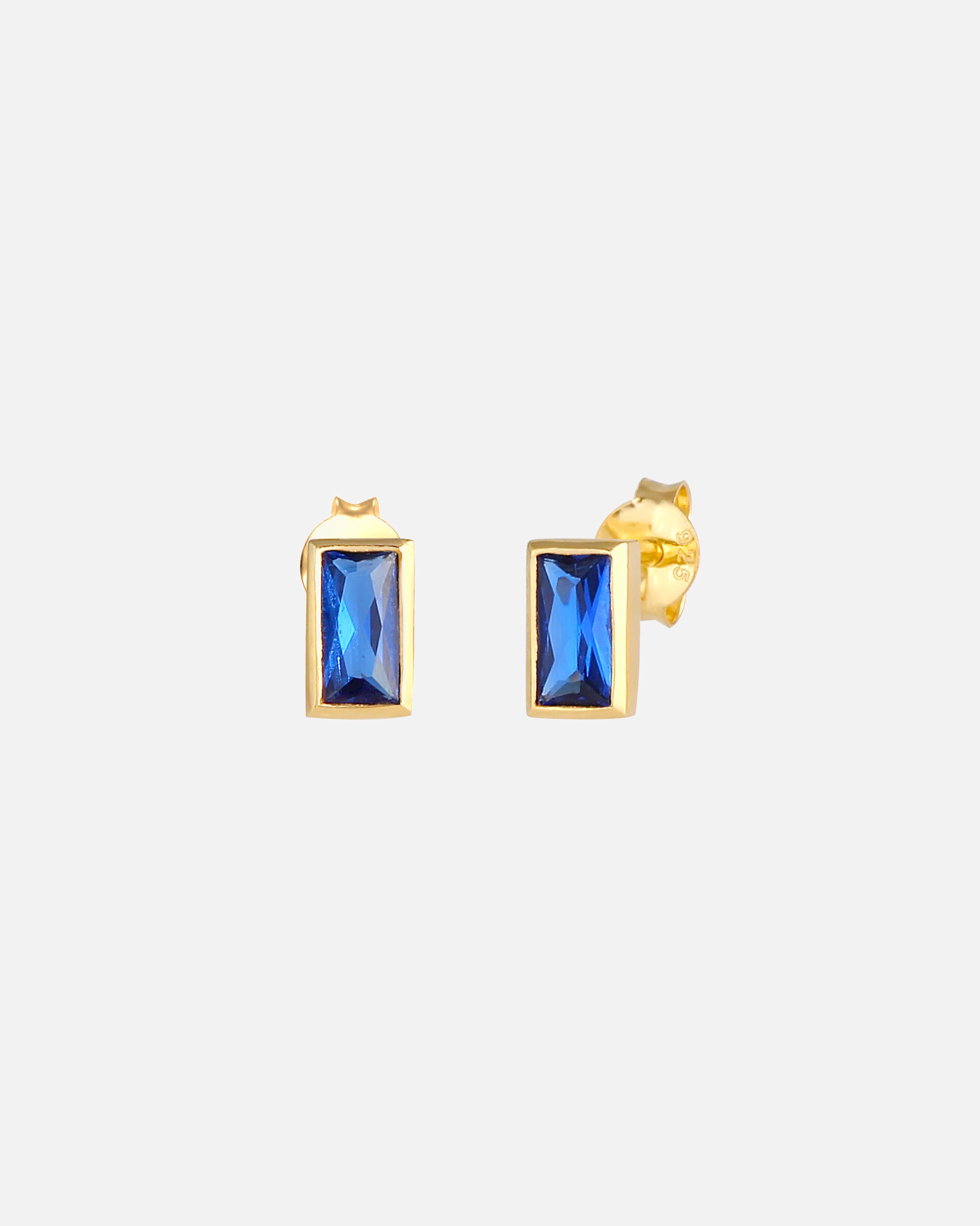Elli Élégant Filigrane avec des Saphirs Boucles d'Oreilles Femme - (925/1000) Argent Plaqué Or