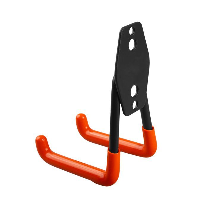 Support mural de garage - Maclean - MC-442 - Acier - Charge max 70kg - Noir et orange