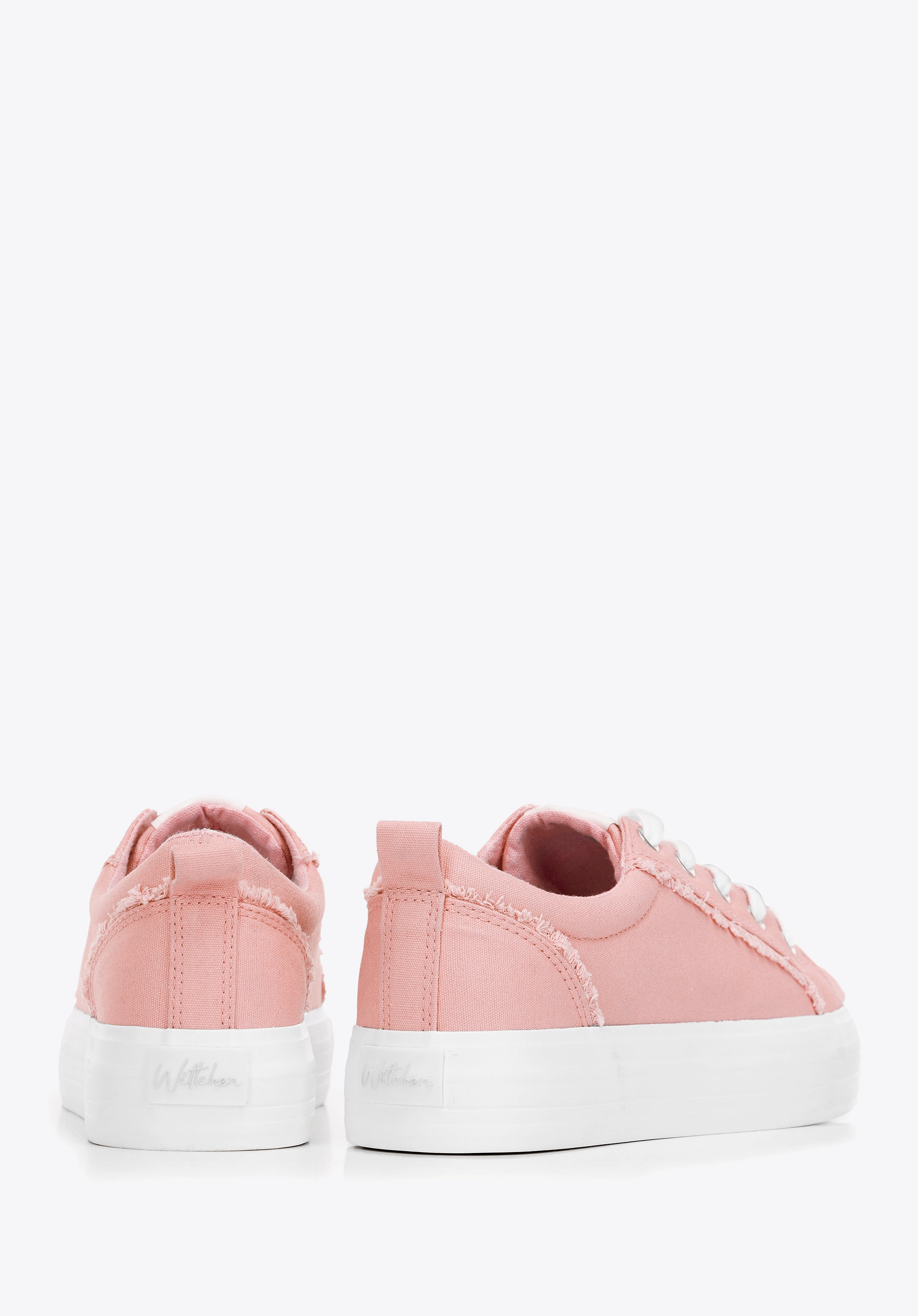 Damskie sneakersy z tkaniny różowe