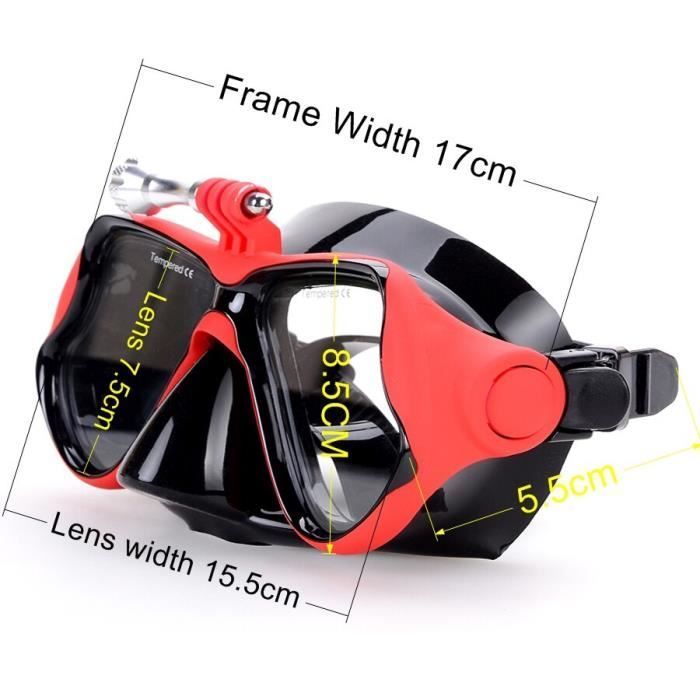 Máscara de buceo para miopía de 1,5 a 9,0, con soporte para GoPro, lentes para miopía, gafas de lectura para visión corta [19A8987]