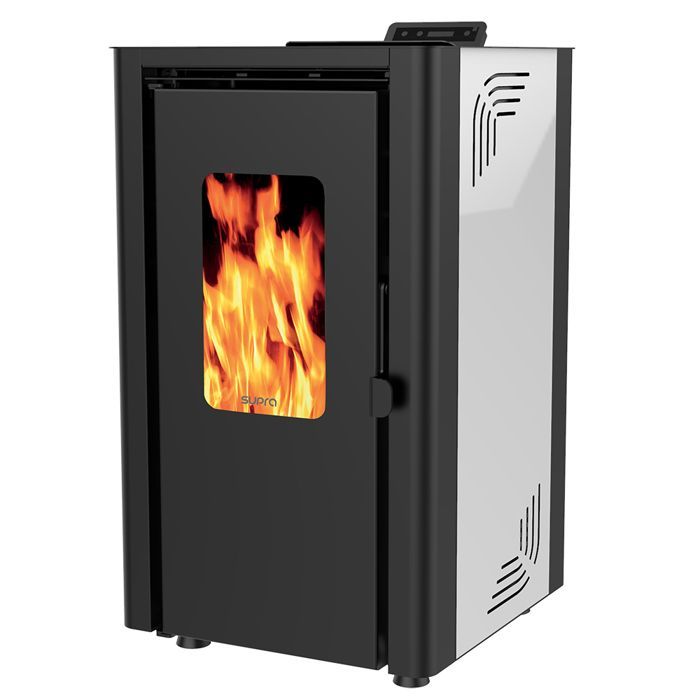 Stufa a pellet Supra da 6,1 kW bianca - Orphee 6 bianca