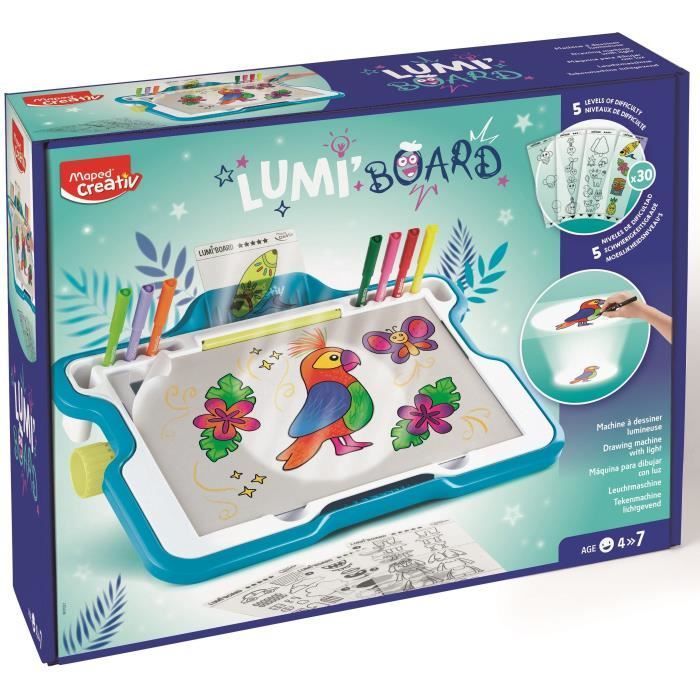 Maped Creativ - Lumiboard - Macchina per disegnare illuminata per bambini dai 4 anni in su