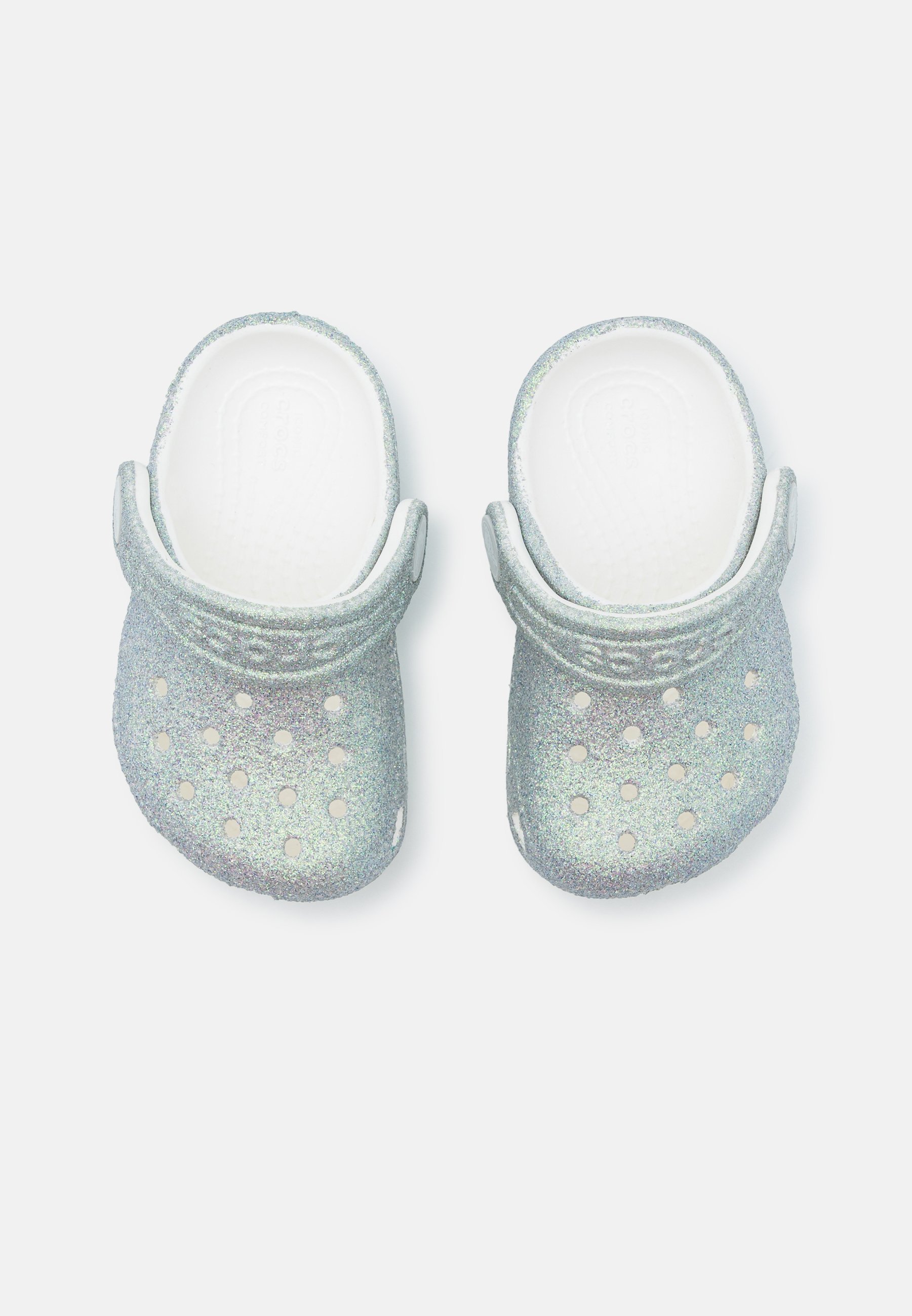 Crocs CLASSIC IRIDESCENT GLITTER UNISEX - Ciabatte - bianche