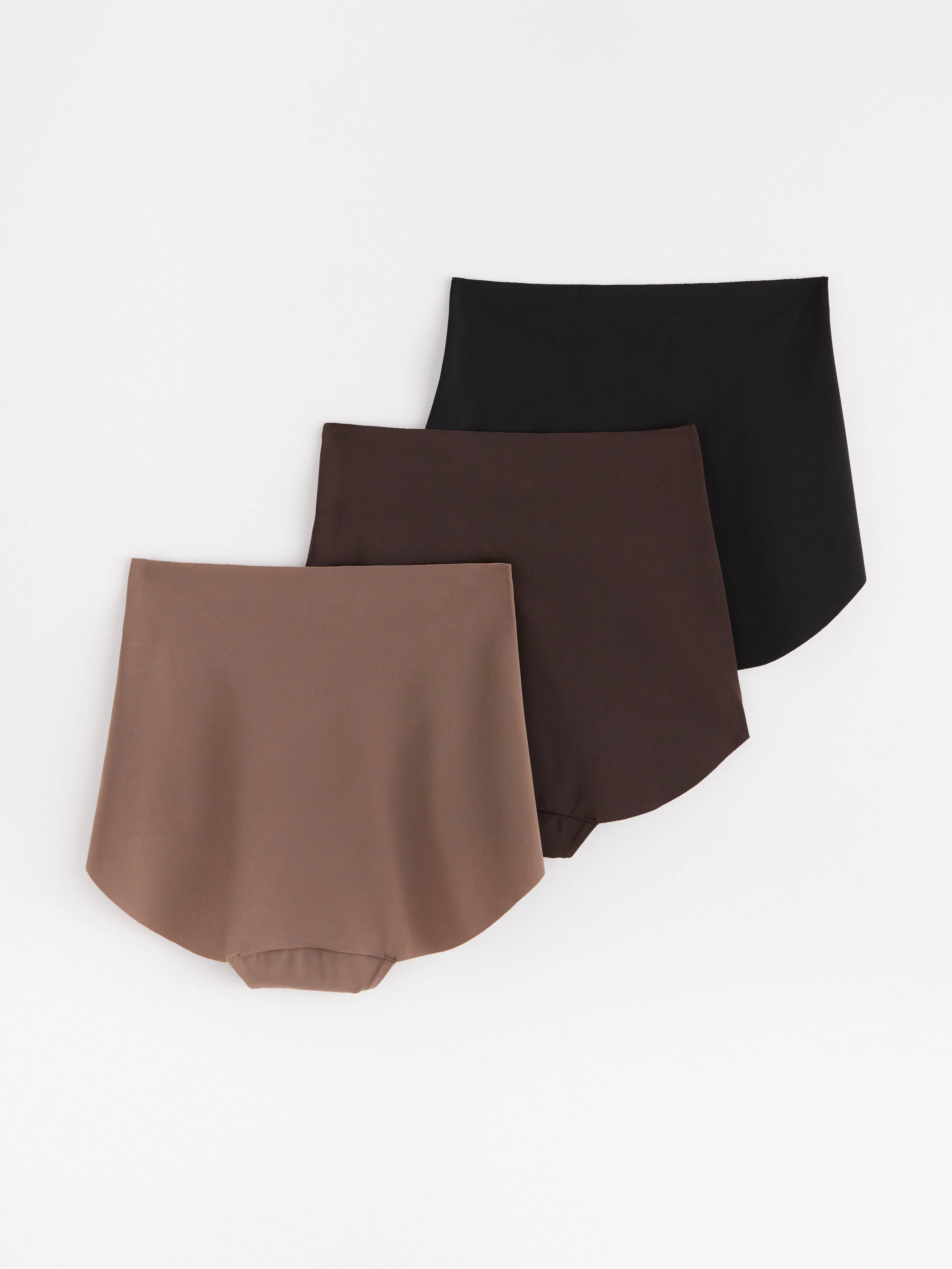 Paquete de 3 calzoncillos deportivos de talle alto color negro