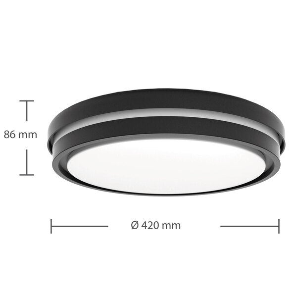 Έξυπνο φωτιστικό οροφής LED Kea λευκό+χρώμα, Ø 42 cm