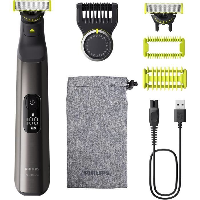 Recortadora de barba eléctrica - PHILIPS - OneBlade Pro 360 - Híbrida - Negra - Funcionamiento inalámbrico
