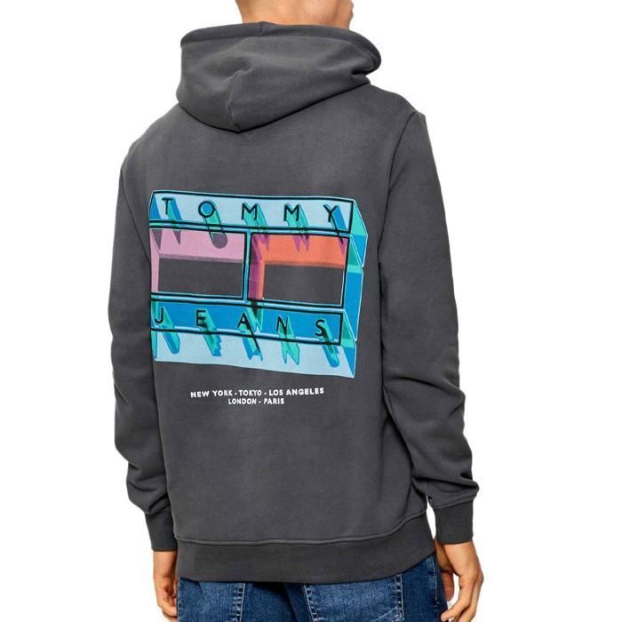 Moletom cinza masculino Tommy Hilfiger Tjm Flag