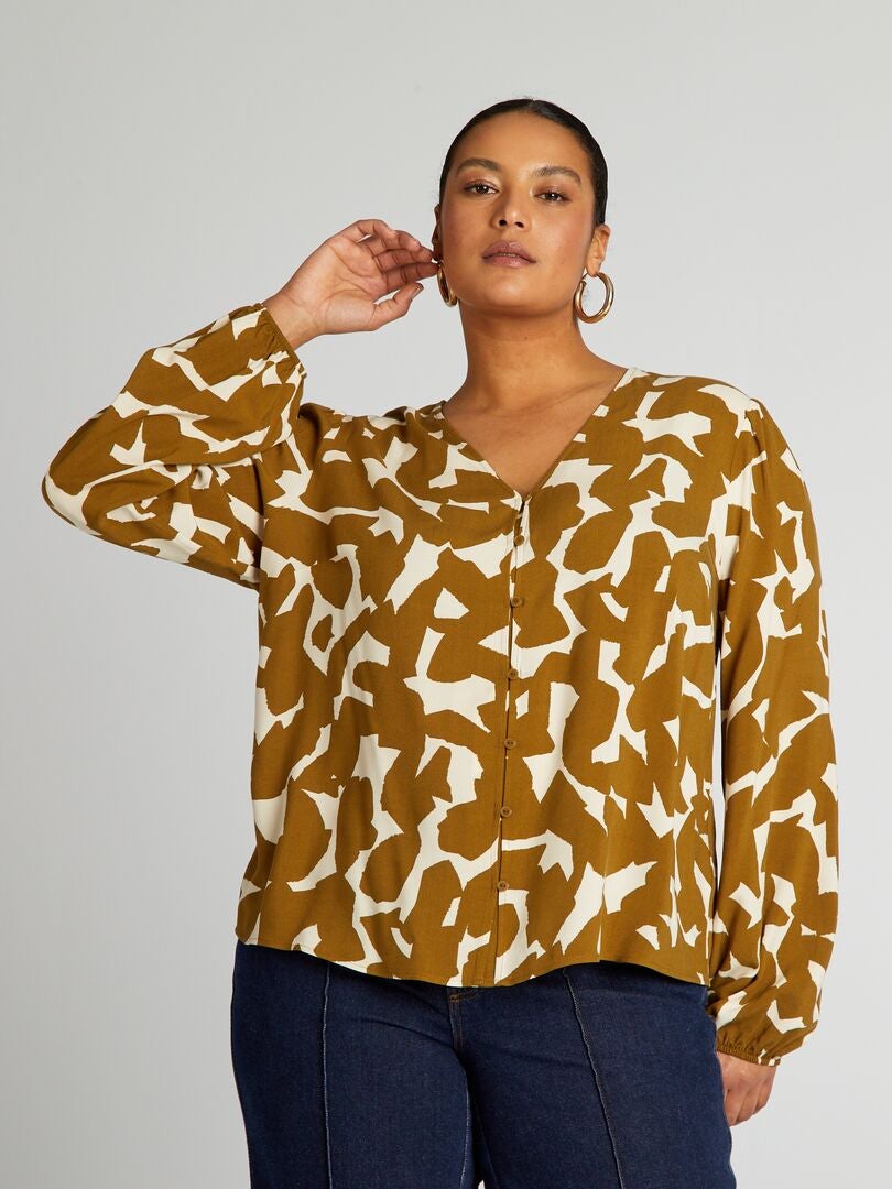 Blouse met patroon - GROEN