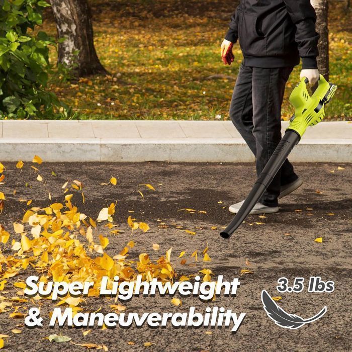 3000W Cordless Leaf Blower - Dual 21V Battery Life - Compatible with Makita 18V Batteries
