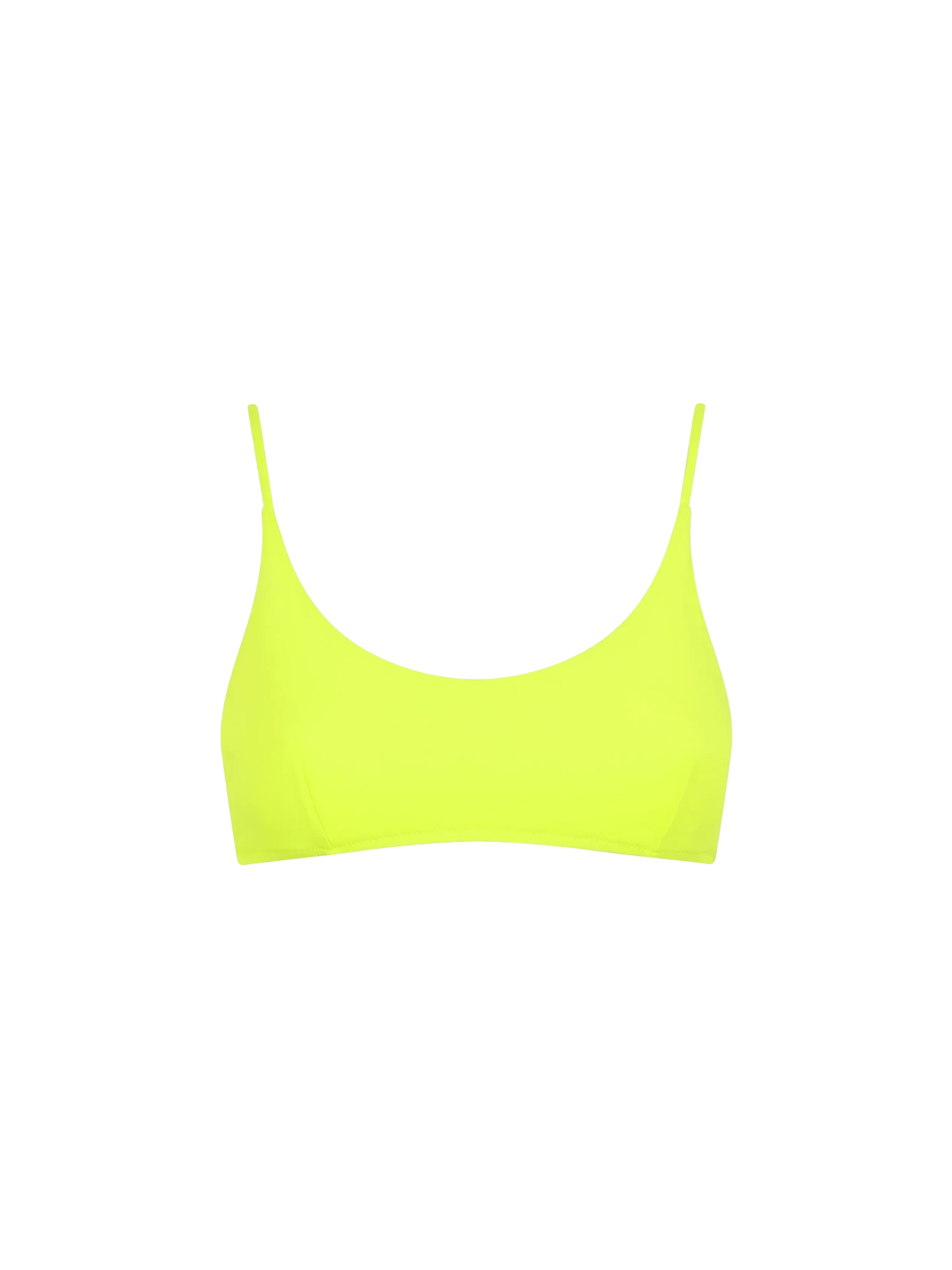 Traje de bralette amarillo flúor para mujer