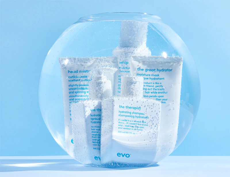 Condicionador hidratante EVO Hydrate The Therapist para cabelos secos e com coloração.