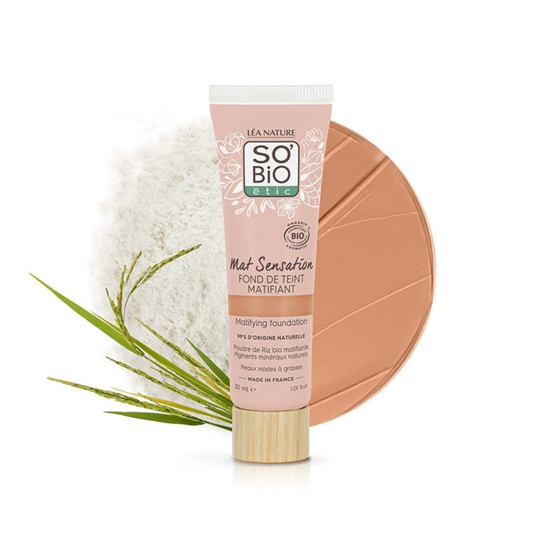 SO BiO étic Fond de teint matifiant, Mat Sensation