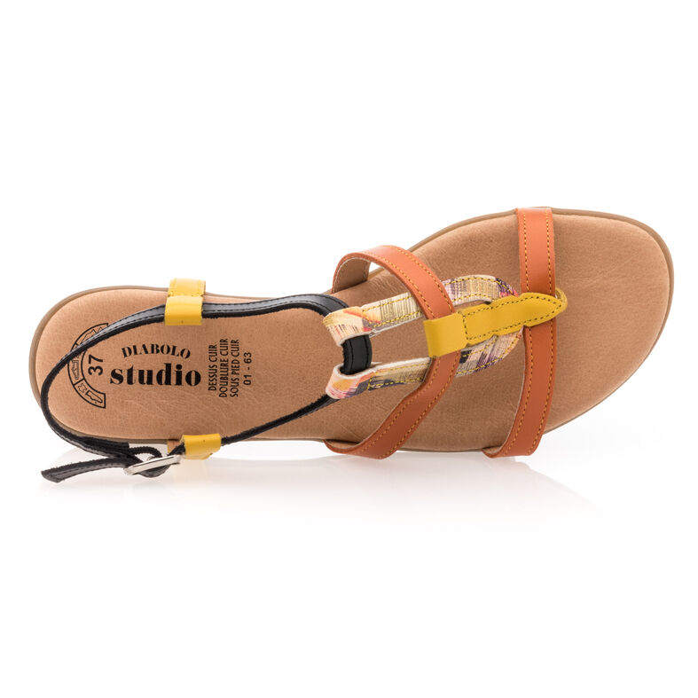 Zuecos/mules naranjas para mujer