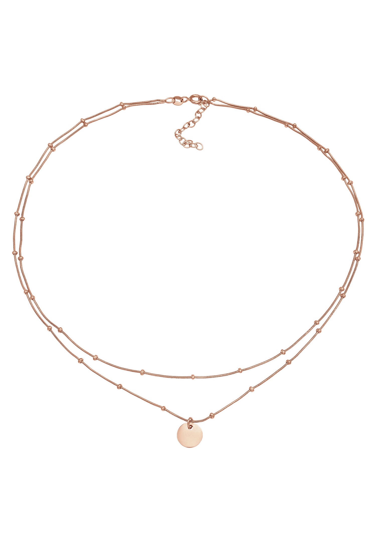 Elli Femmes Choker Boule Couches Plaquette Pendentif Basique en Argent Sterling 925