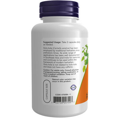 Now Suplemento Cápsulas de Gotu Kola Herbal      100 cápsulas 100 cápsulas