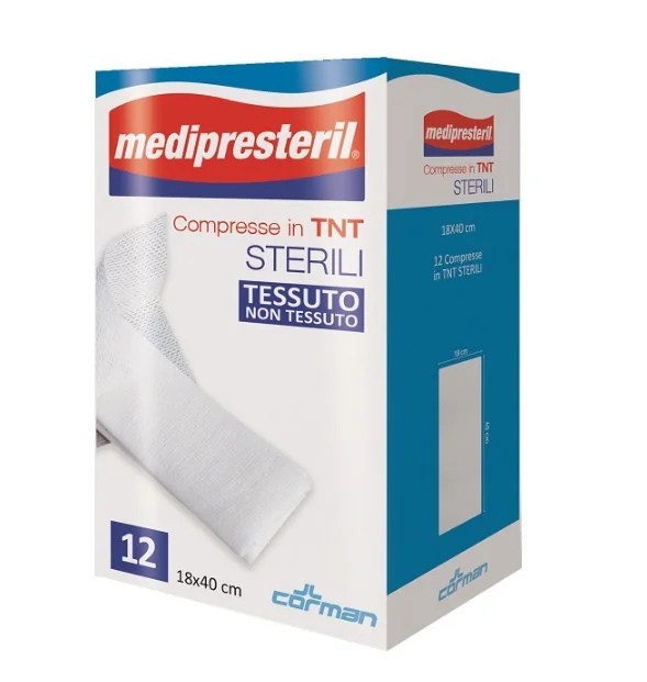 Medipresteril steriele niet-geweven gaascompressen Medipresteril 18x40 cm 12 stuks voor steriele verbanden