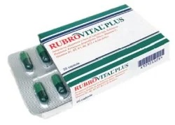 RUBROVITAL Rubrovital Plus suplemento alimentar para o sistema imunológico 20 cápsulas