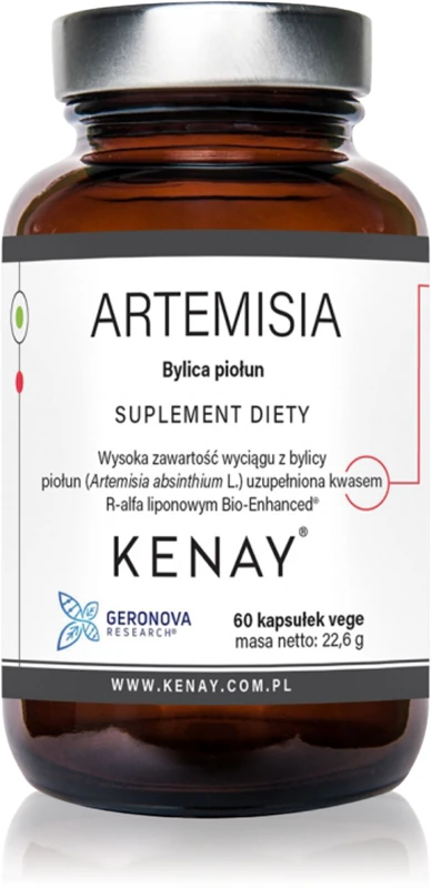Cápsulas de suplemento alimentar Kenay Artemisinin Wormwood para suporte digestivo