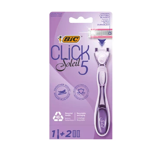 BIC Click Soleil 5 maszynka do golenia dla kobiet rączka   2 wkłady