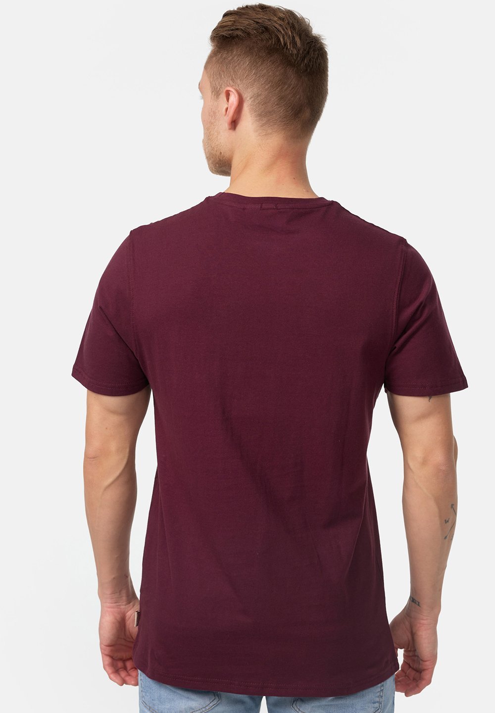 Lonsdale Print T-shirt - bordeauxrood