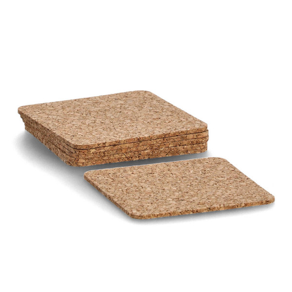 Podstawki korkowe, 6 sztuk, 9,5 cm