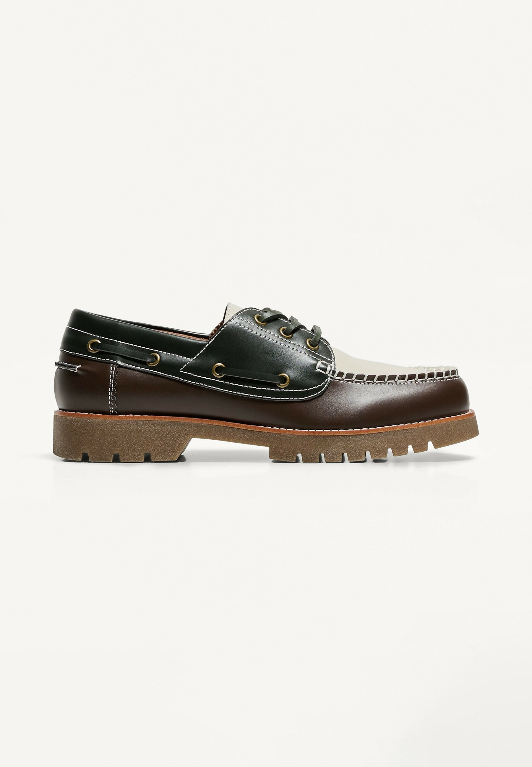 Bershka THREE-TONE MOC TOE - Bootschoenen - zwart