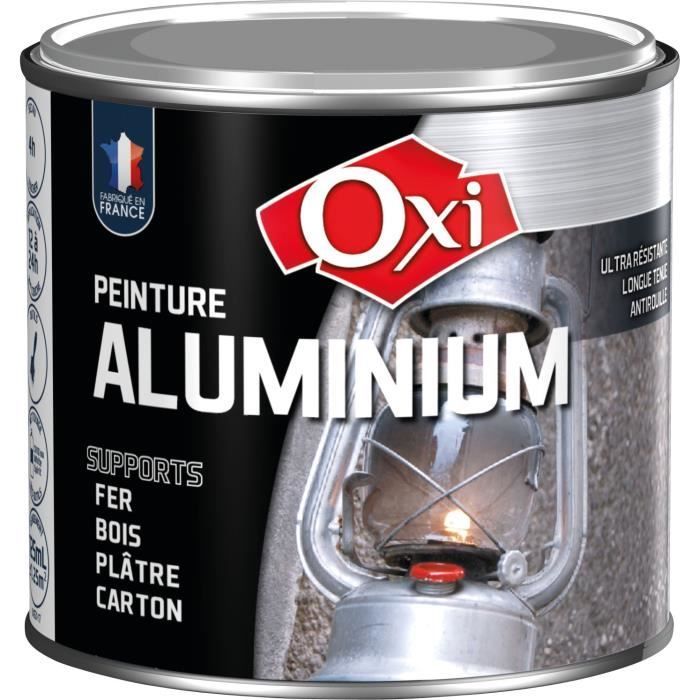 Vernice OXI - Alluminio - 60 ml - Lucida - Gliceroftalica - Interni/Esterni