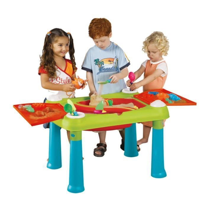 Table de jeu - KETER - Creative Fun Table - Vert - 79 x 56 x 50 cm - Pour enfants à partir de 3 ans