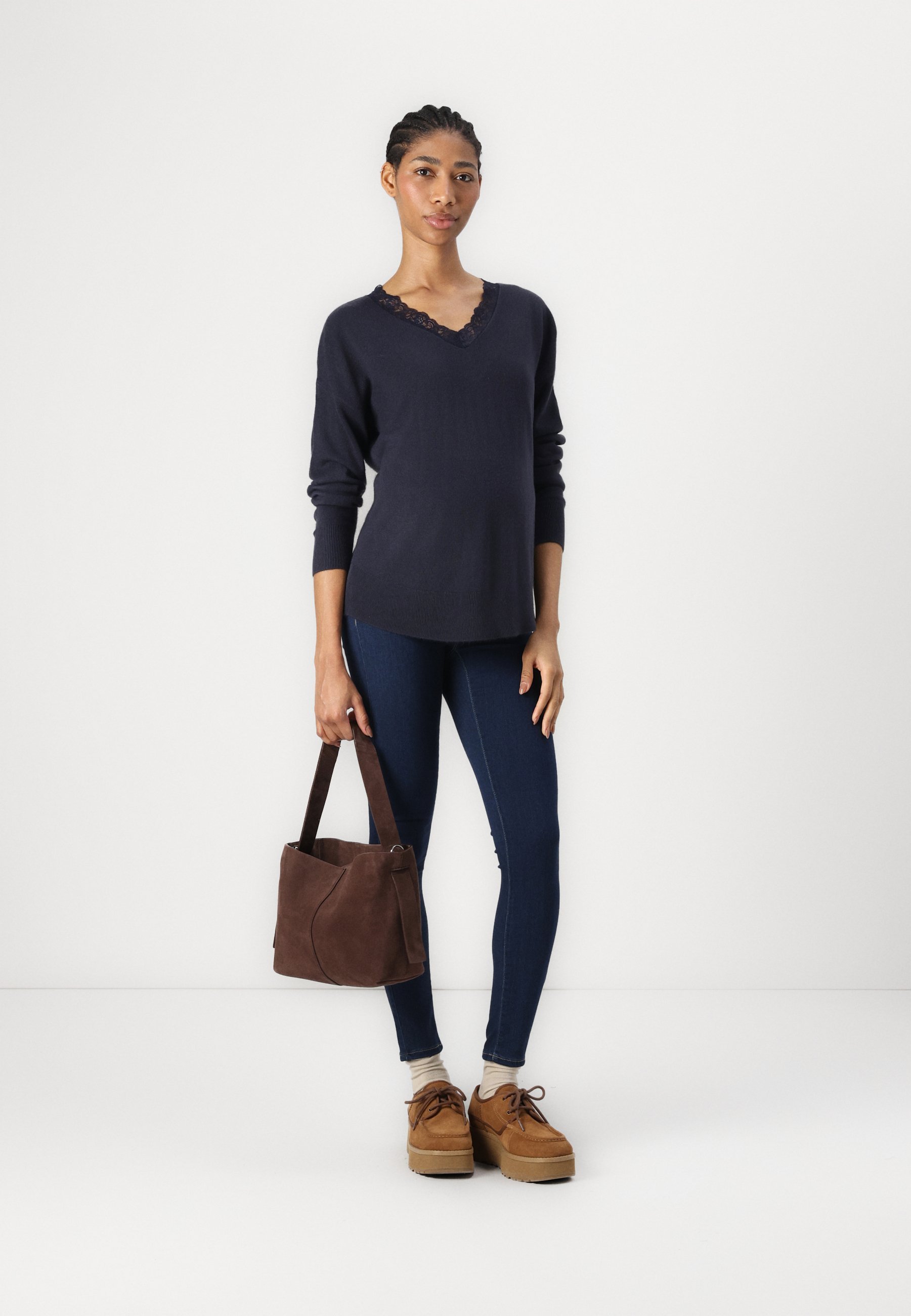 ONLY MATERNITY OLMRAIN LIFE - Skinny Fit jeans - donkerblauw
